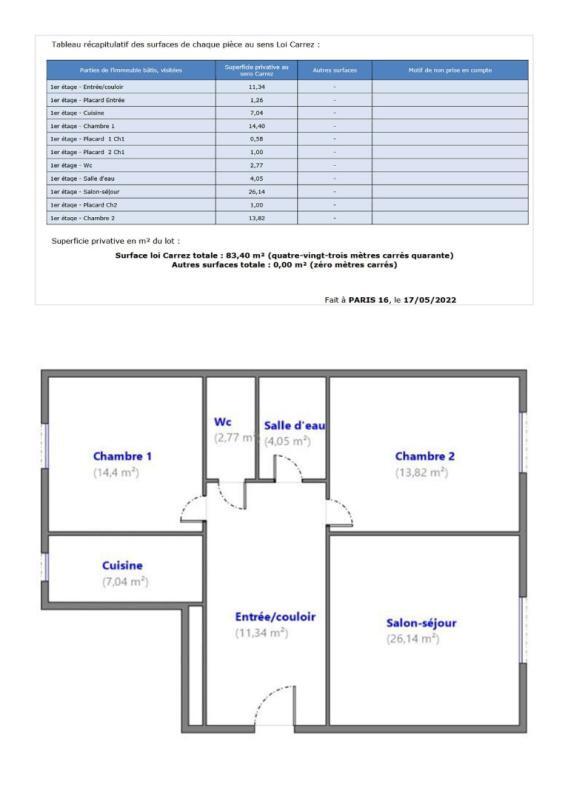 Appartement - 83 m² - 3 pièces
