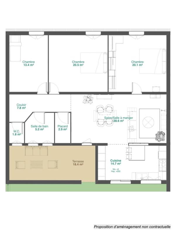 Maison - 115 m² - 4 pièces