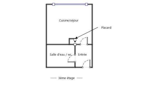 Appartement - 17 m² - 1 pièce