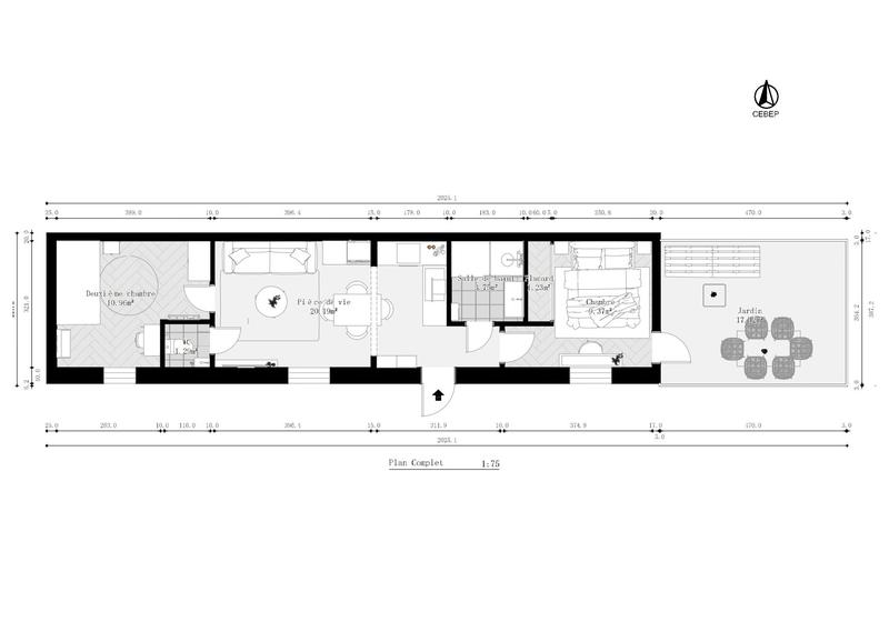 Maison - 47 m² - 3 pièces