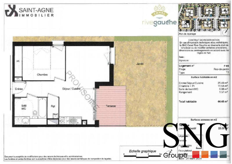 Appartement - 44 m² - 2 pièces