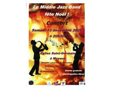 Concert du Middle Jazz Band en l'église de Moyaux