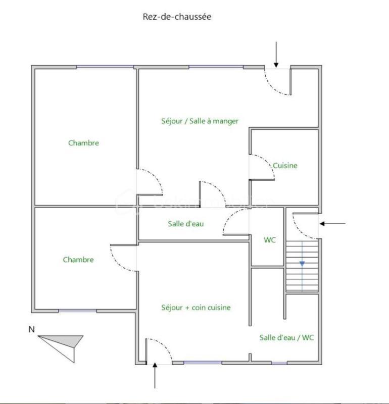 Maison de ville - 110 m² - 6 pièces