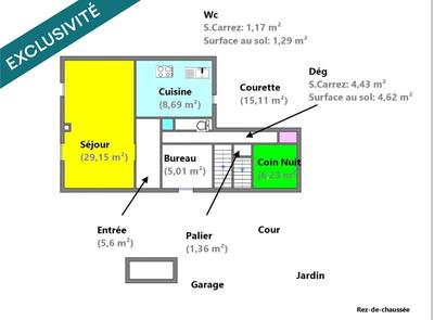 Maison de ville - 150 m² - 7 pièces