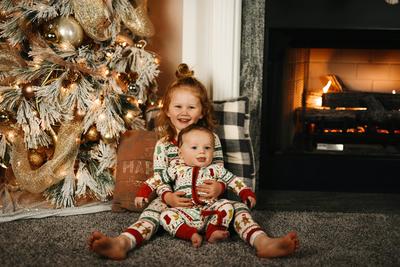 Photo de studio de Noël en famille