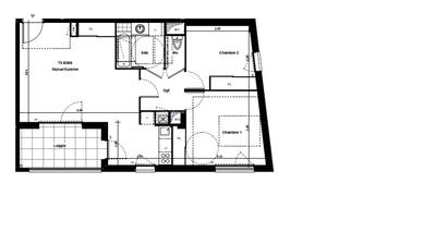 Appartement - 62 m² - 3 pièces