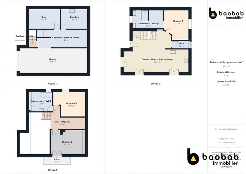 Maison - 95 m² - 4 pièces