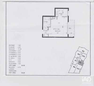 Appartement - 30 m² - 1 pièce