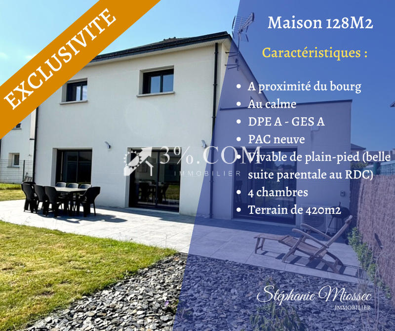 Maison - 128 m² - 5 pièces