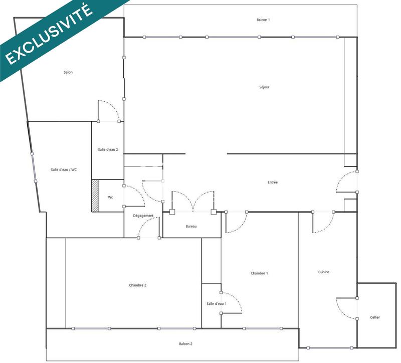 Appartement - 177 m² - 6 pièces