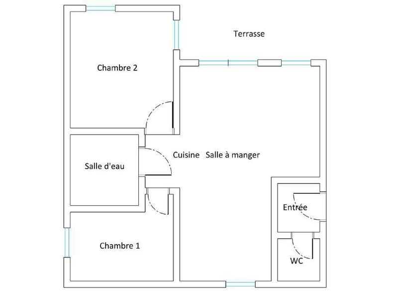 Appartement - 58 m² - 3 pièces