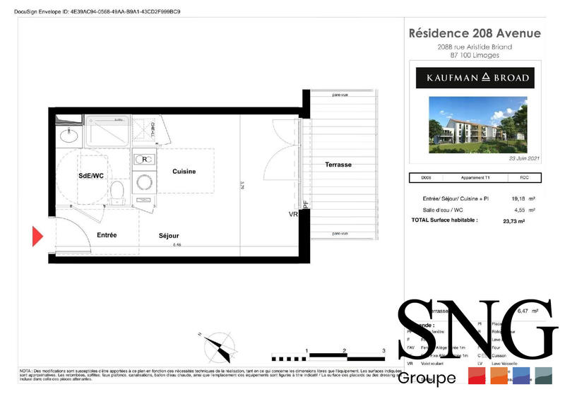 Appartement - 24 m² - 1 pièce