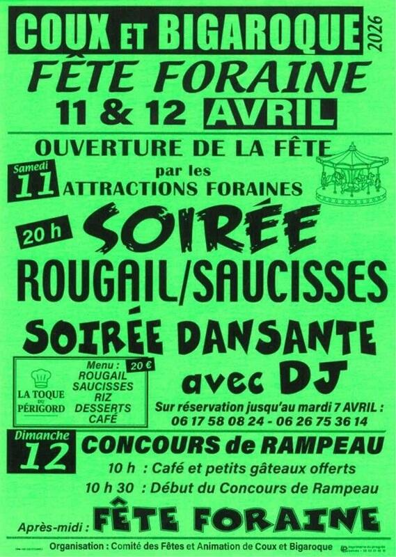 Fête foraine Coux et Bigaroque