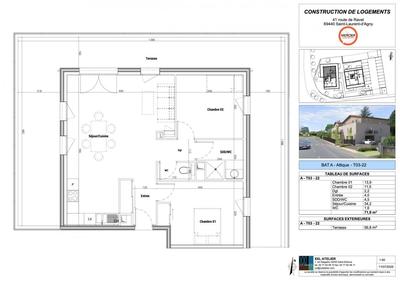 Appartement - 71 m² - 3 pièces