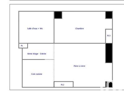 Appartement - 22 m² - 2 pièces