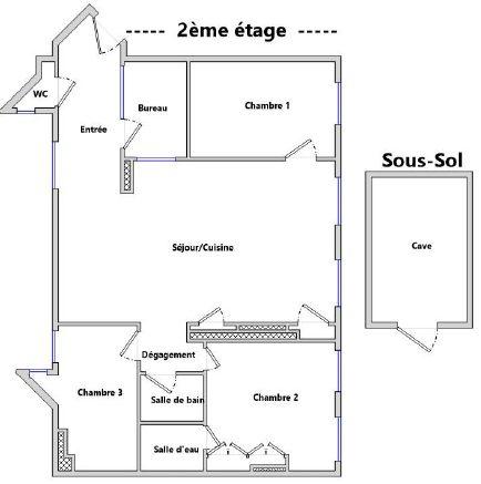 Appartement - 102 m² - 5 pièces