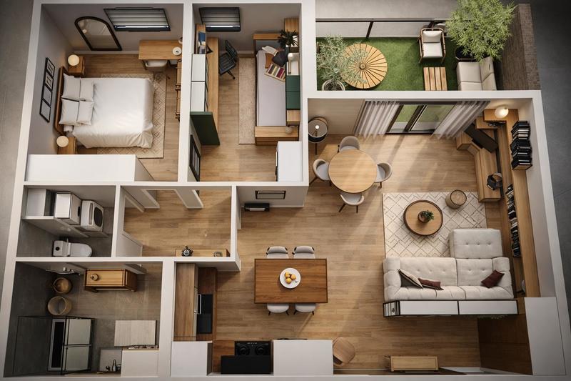 Appartement - 68 m² - 3 pièces