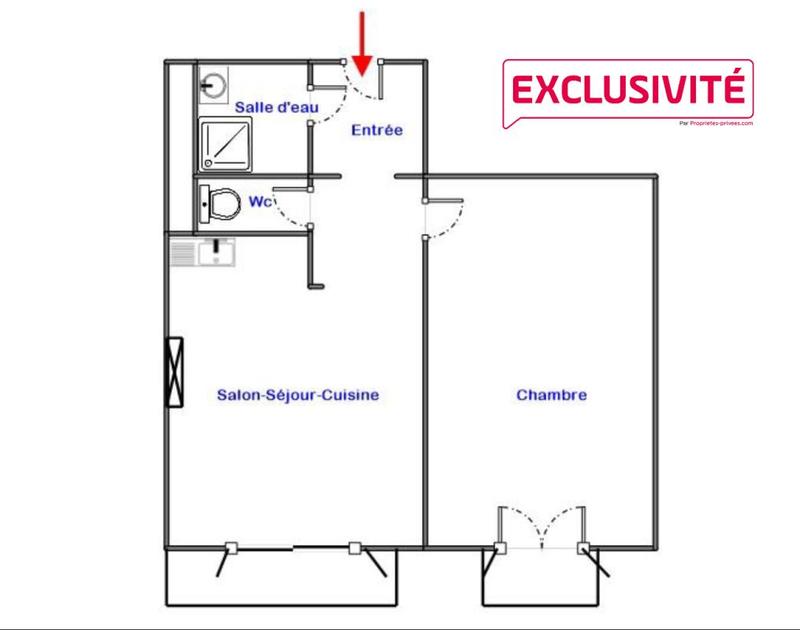 Appartement - 36 m² - 2 pièces