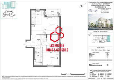 Appartement - 64 m² - 3 pièces