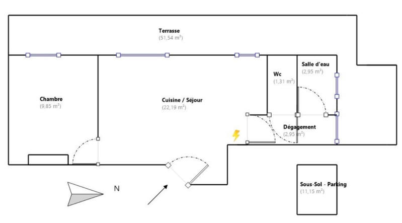 Appartement - 40 m² - 2 pièces