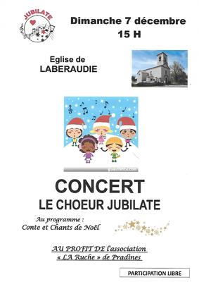 Concert à l'église de Labéraudie : chœur Jubilate