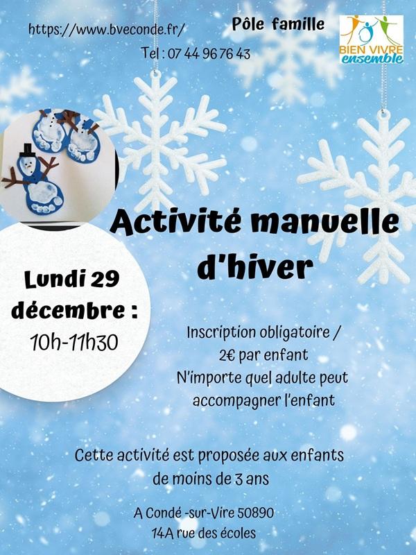 Activité manuelle hiver