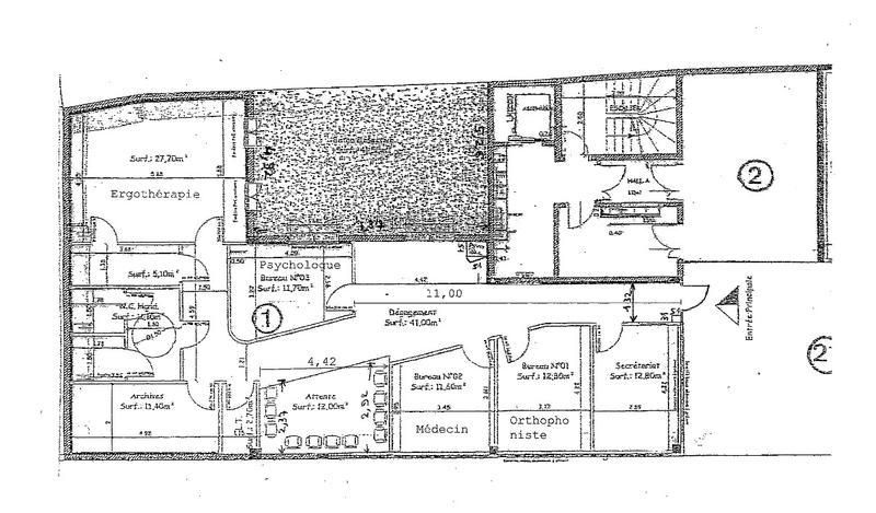Bureau - 160 m² - 8 pièces