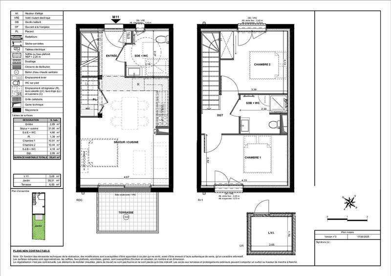Maison - 59 m² - 3 pièces