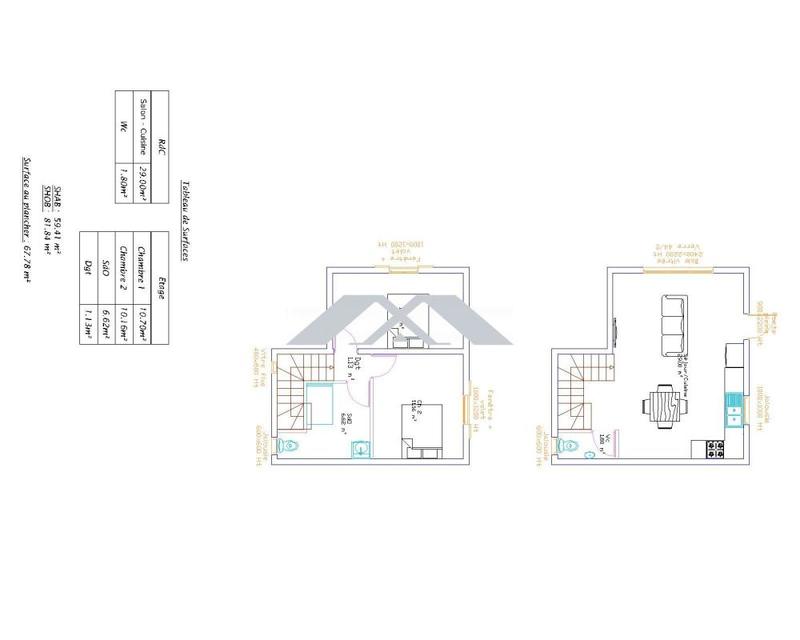 Villa - 61 m² - 3 pièces