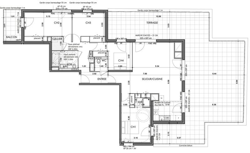 Appartement - 113 m² - 5 pièces