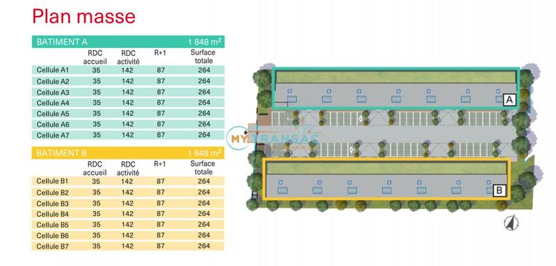 Local d'activité / Entrepôt - 264 m²