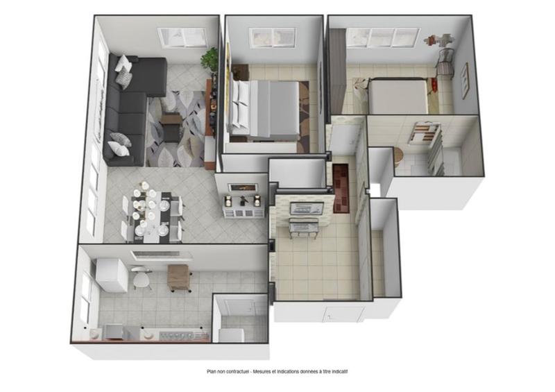 Appartement - 67 m² - 3 pièces