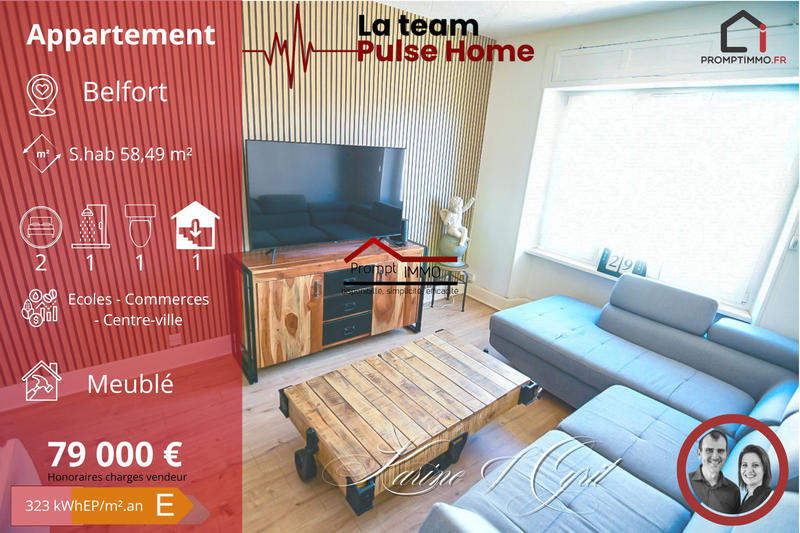 Appartement - 58 m² - 4 pièces