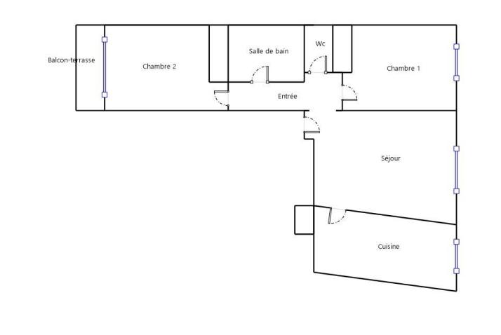 Appartement - 60 m² - 3 pièces