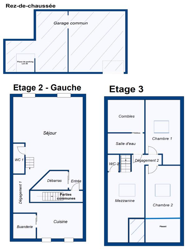 Duplex - 99 m² - 3 pièces