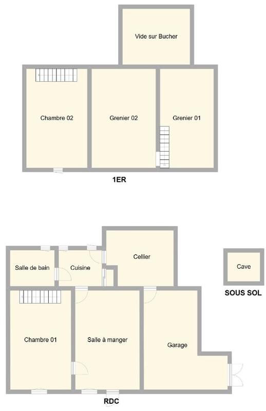 Maison - 66 m² - 3 pièces