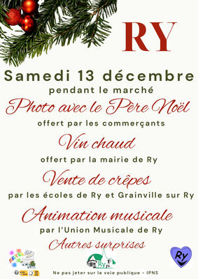 Evénements surprises de Noël du marché de Ry