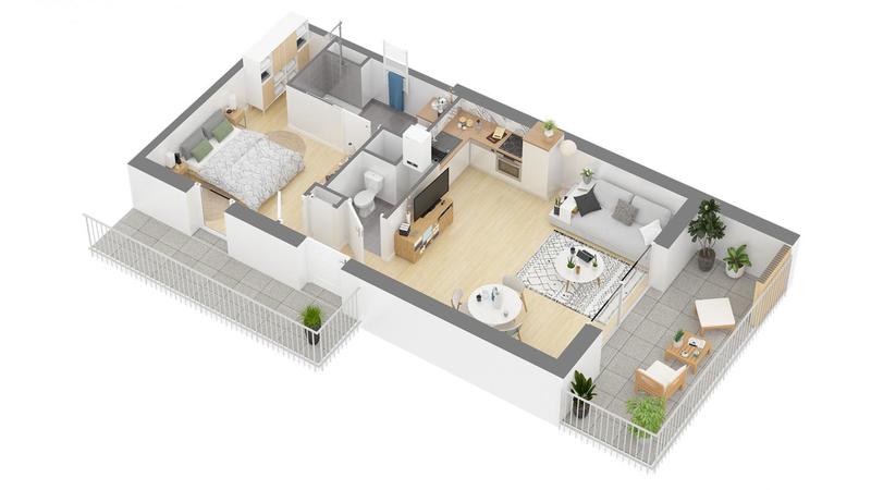 Appartement - 41 à 42 m² - 2 pièces