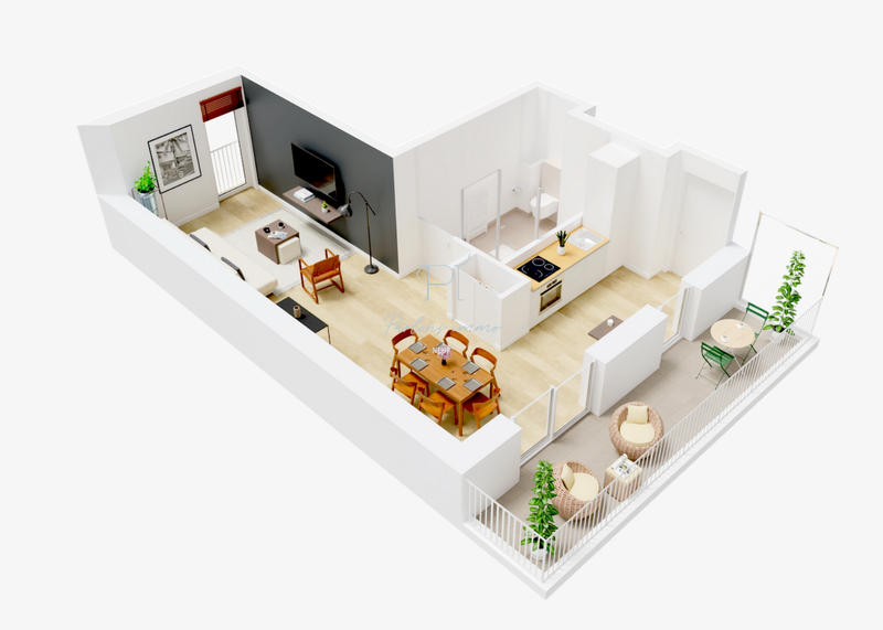 Appartement - 37 m² - 1 pièce