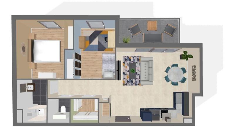 Appartement - 68 m² - 3 pièces