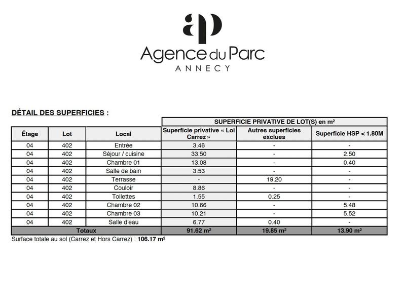 Appartement - 92 m² - 4 pièces