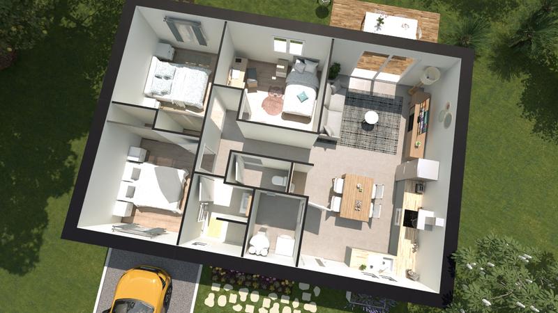 Maison - 90 m² - 4 pièces