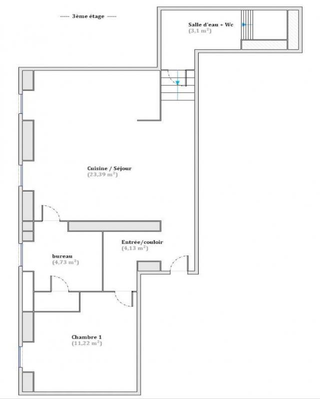 Appartement - 51 m² - 2 pièces