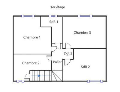 Maison de village - 80 m² - 5 pièces