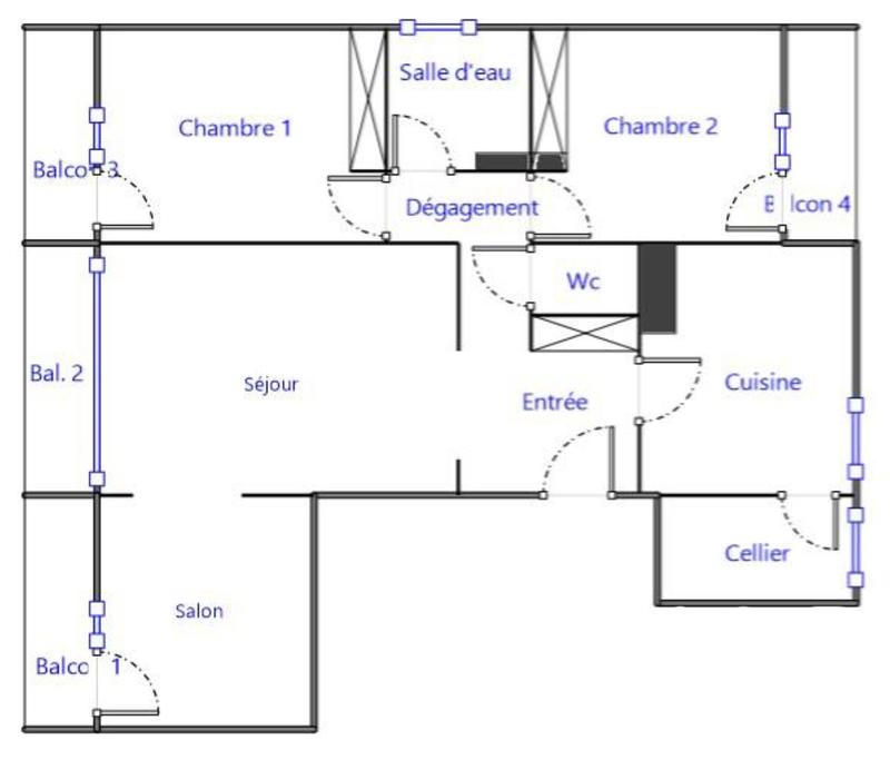Appartement - 73 m² - 3 pièces
