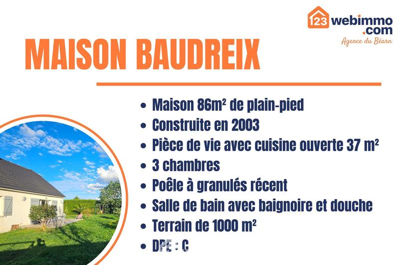 Maison - 86 m² - 4 pièces