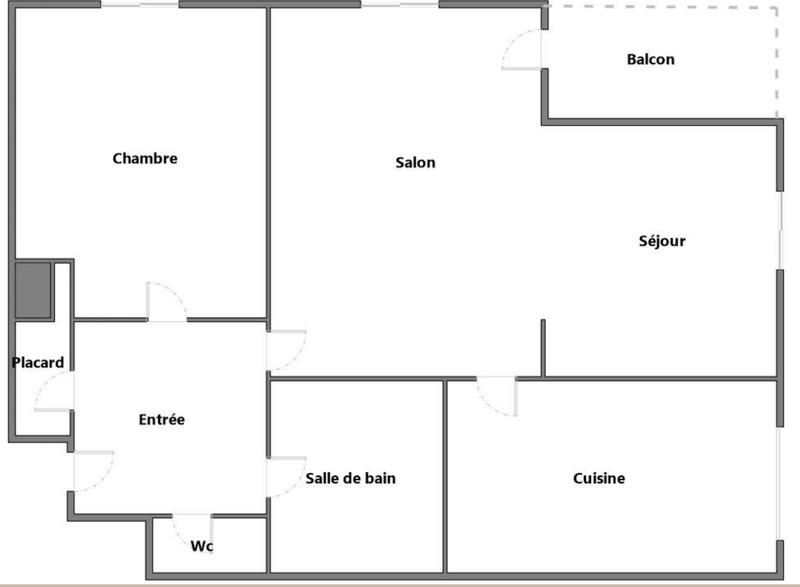 Appartement - 57 m² - 3 pièces