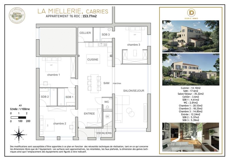 Appartement - 154 m² - 6 pièces