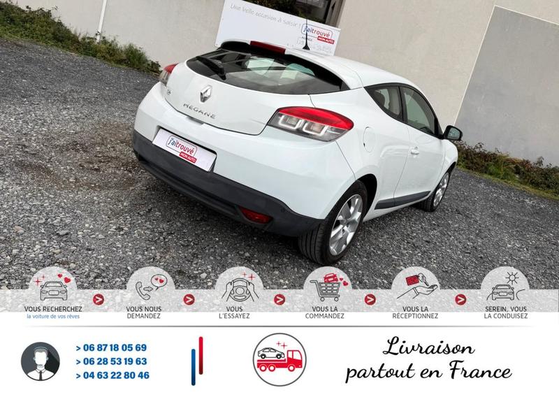 Renault Mégane 3 Coupé 1.6 16v 110Cv White Color édition Emotion Bv6 Crit'Air 1* 117000km*Ct Révision Kit Distribution Entretien Complet*Véhicule Sous Garantie*100 Points de Contrôles*CarteGrise Moitié prix (Véhicule plus 10 ans)*Sièges chauffant*Régulate