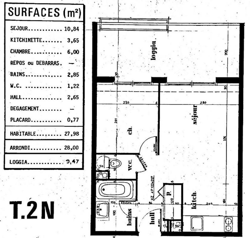 Appartement - 28 m² - 2 pièces